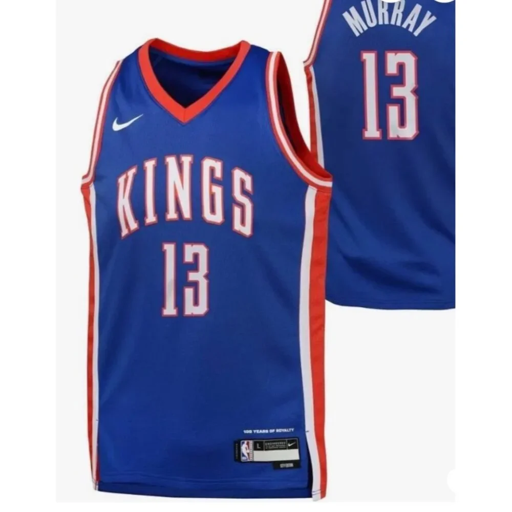 Sacramento Kings Keegan Murray Size Large 14/16 Basekball Tank #13 NWT Knit Hat